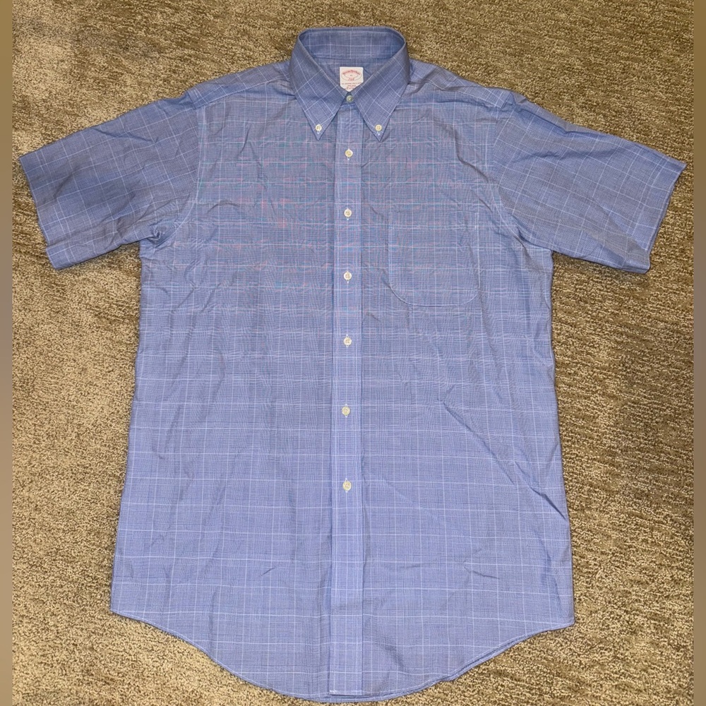Brooks Brothers Blue Plaid Casual Shirt